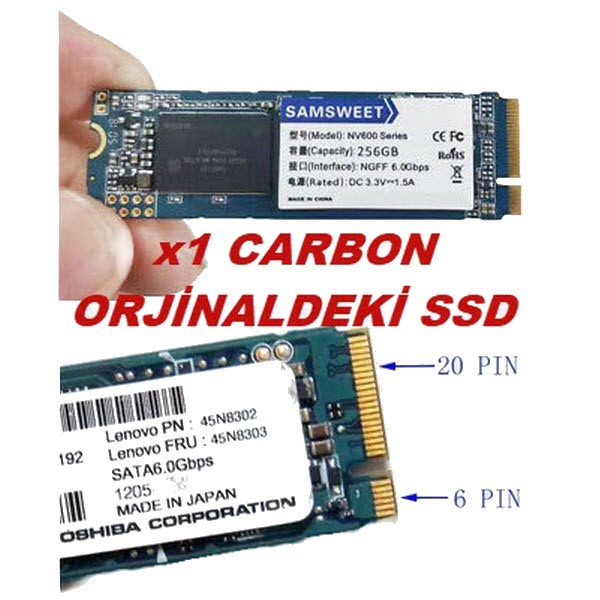 mSATA%20SSD%20to%20Lenovo%20x1%20Carbon%206+20%20pin%20Dönüştürücü%20Adaptör