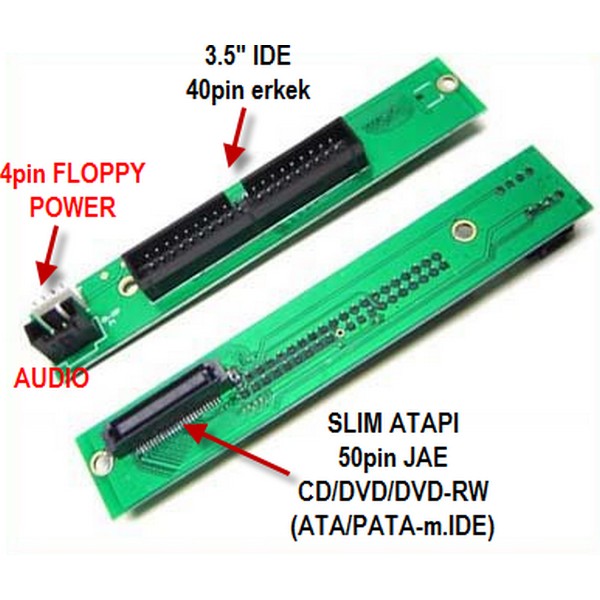 Slim%20IDE%20to%203.5%20IDE%2040%20pin%20Dönüştürücü%20Adaptör%20(ATAPI)