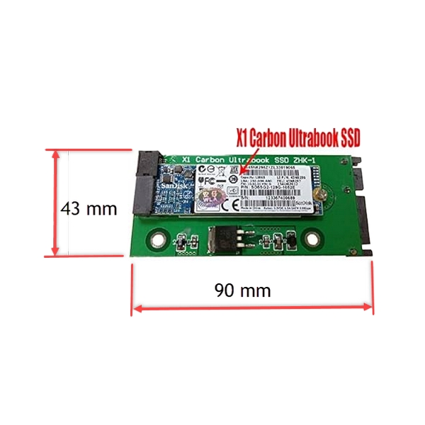 LENOVO%20x1%20Carbon%206+20%20pin%20SSD%20to%20SATA%20Dönüştürücü%20Adaptör